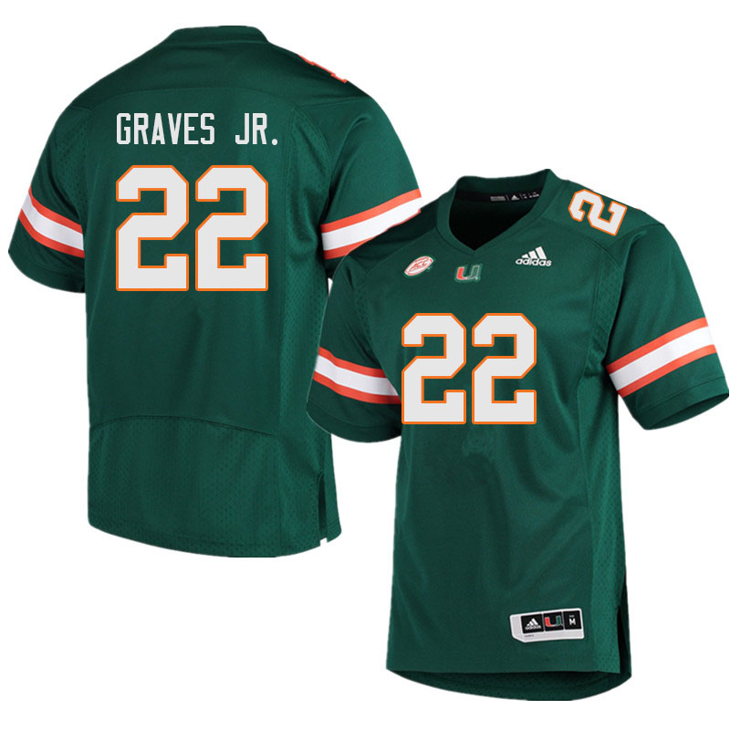 Men #22 Chris Graves Jr. Miami Hurricanes College Football Jerseys Sale-Green